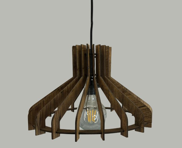 Goldstar LED Hanging Light Wood Funal (HL93) With E27 Holder -1